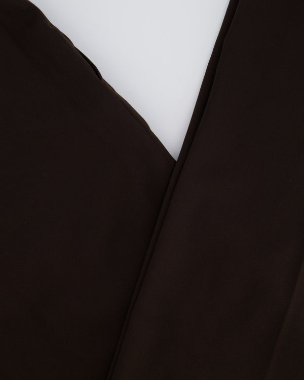 Hermès Brown Straight Cashmere Trousers Size FR 44 (UK 16)