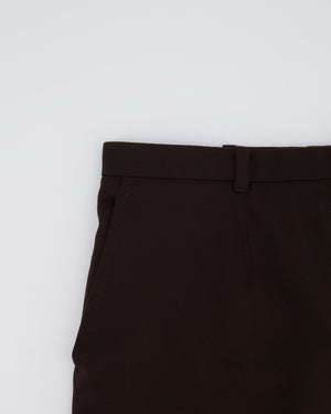 Hermès Brown Straight Cashmere Trousers Size FR 44 (UK 16)