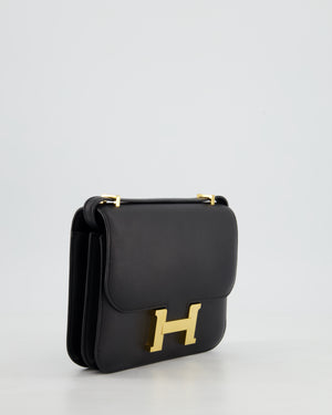 *FIRE PRICE* Hermès Constance Mini 18cm in Black Swift Leather with Gold Hardware