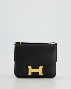 *FIRE PRICE* Hermès Constance Mini 18cm in Black Swift Leather with Gold Hardware