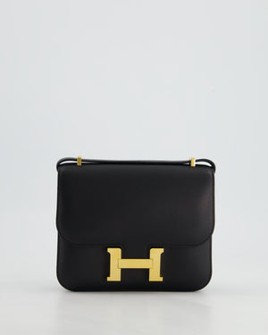 *FIRE PRICE* Hermès Constance Mini 18cm in Black Swift Leather with Gold Hardware