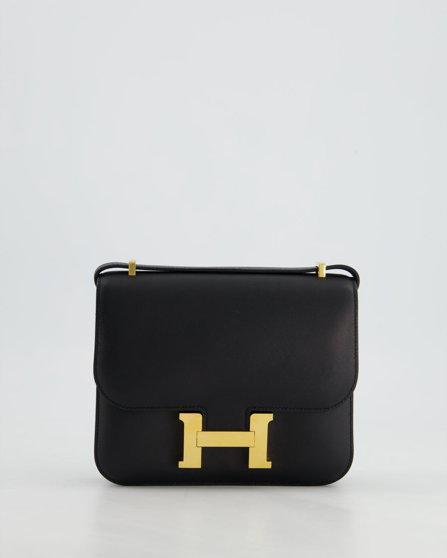 *FIRE PRICE* Hermès Constance Mini 18cm in Black Swift Leather with Gold Hardware