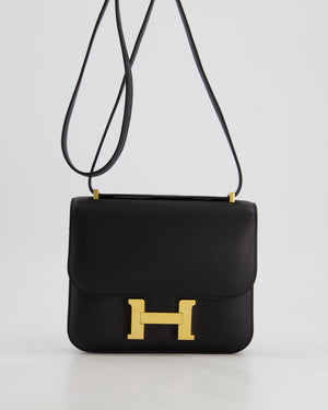 *FIRE PRICE* Hermès Constance Mini 18cm in Black Swift Leather with Gold Hardware