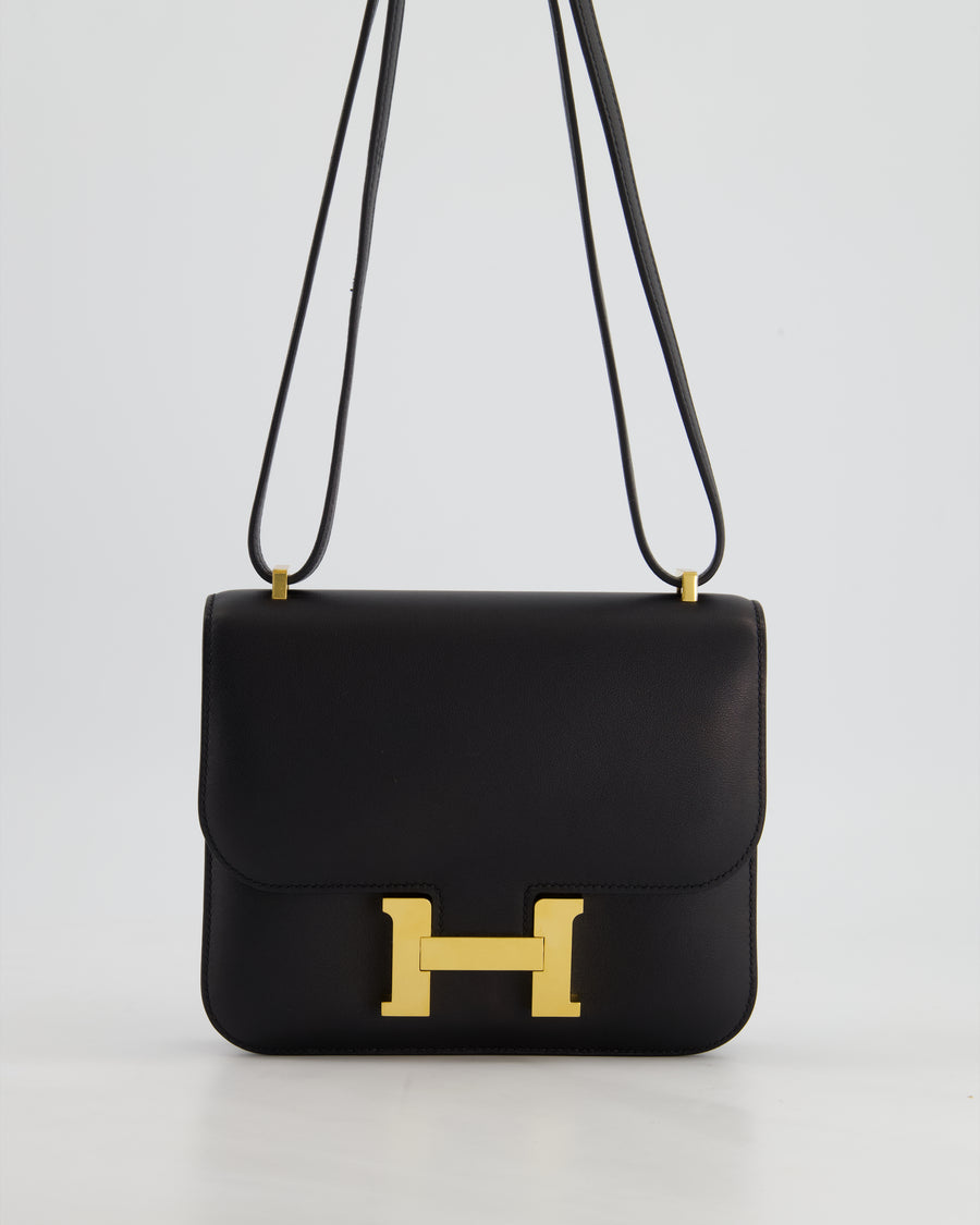 *FIRE PRICE* Hermès Constance Mini 18cm in Black Swift Leather with Gold Hardware