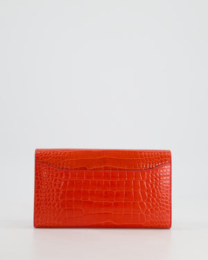 *HOT* Hermès Constance Wallet in Geranium Red Alligator with Palladium Hardware