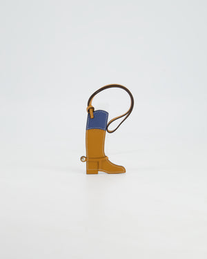 Hermès Paddock Botte Bag Charm in Naturel, Sable, Bleu Zellige