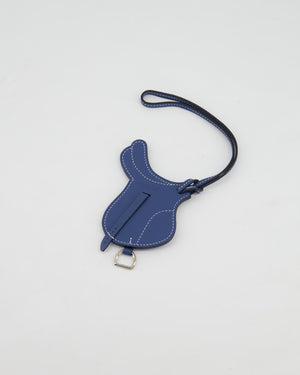 Hermès Bleu Agate Paddock Selle Bag Charm