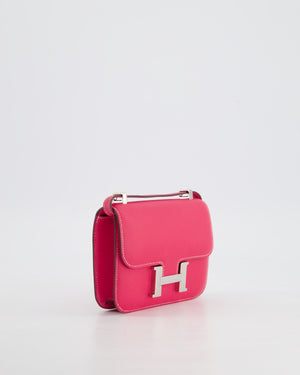 *RARE HOT* Hermès Micro Constance Bag Rose Tyrien Epsom Leather with Palladium Hardware