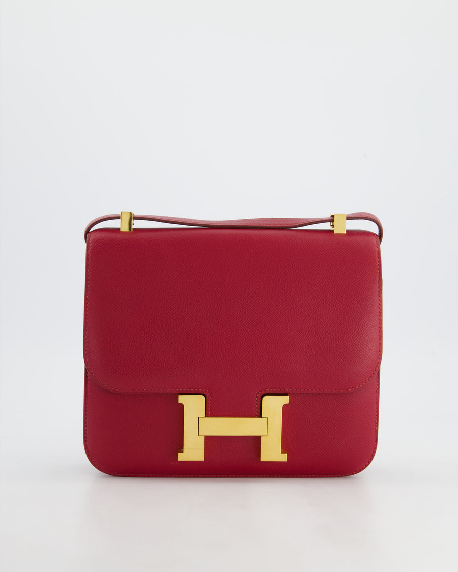 *HOT & FIRE PRICE* Hermès Constance 24cm Bag in Rubis Epsom Leather with Gold Hardware