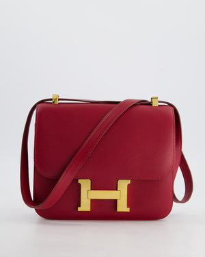 *HOT & FIRE PRICE* Hermès Constance 24cm Bag in Rubis Epsom Leather with Gold Hardware