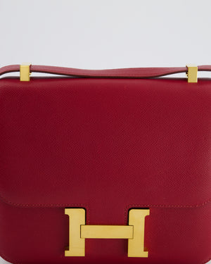 *HOT & FIRE PRICE* Hermès Constance 24cm Bag in Rubis Epsom Leather with Gold Hardware