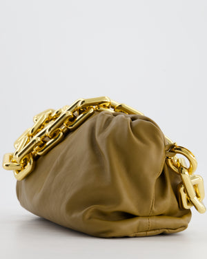 *FIRE PRICE* Bottega Veneta Mud Nappa Leather Chain Pouch Bag with Gold Hardware