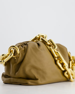 *FIRE PRICE* Bottega Veneta Mud Nappa Leather Chain Pouch Bag with Gold Hardware