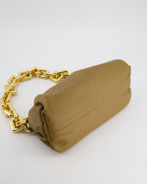 *FIRE PRICE* Bottega Veneta Mud Nappa Leather Chain Pouch Bag with Gold Hardware