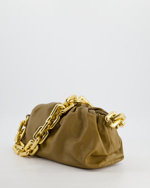 *FIRE PRICE* Bottega Veneta Mud Nappa Leather Chain Pouch Bag with Gold Hardware