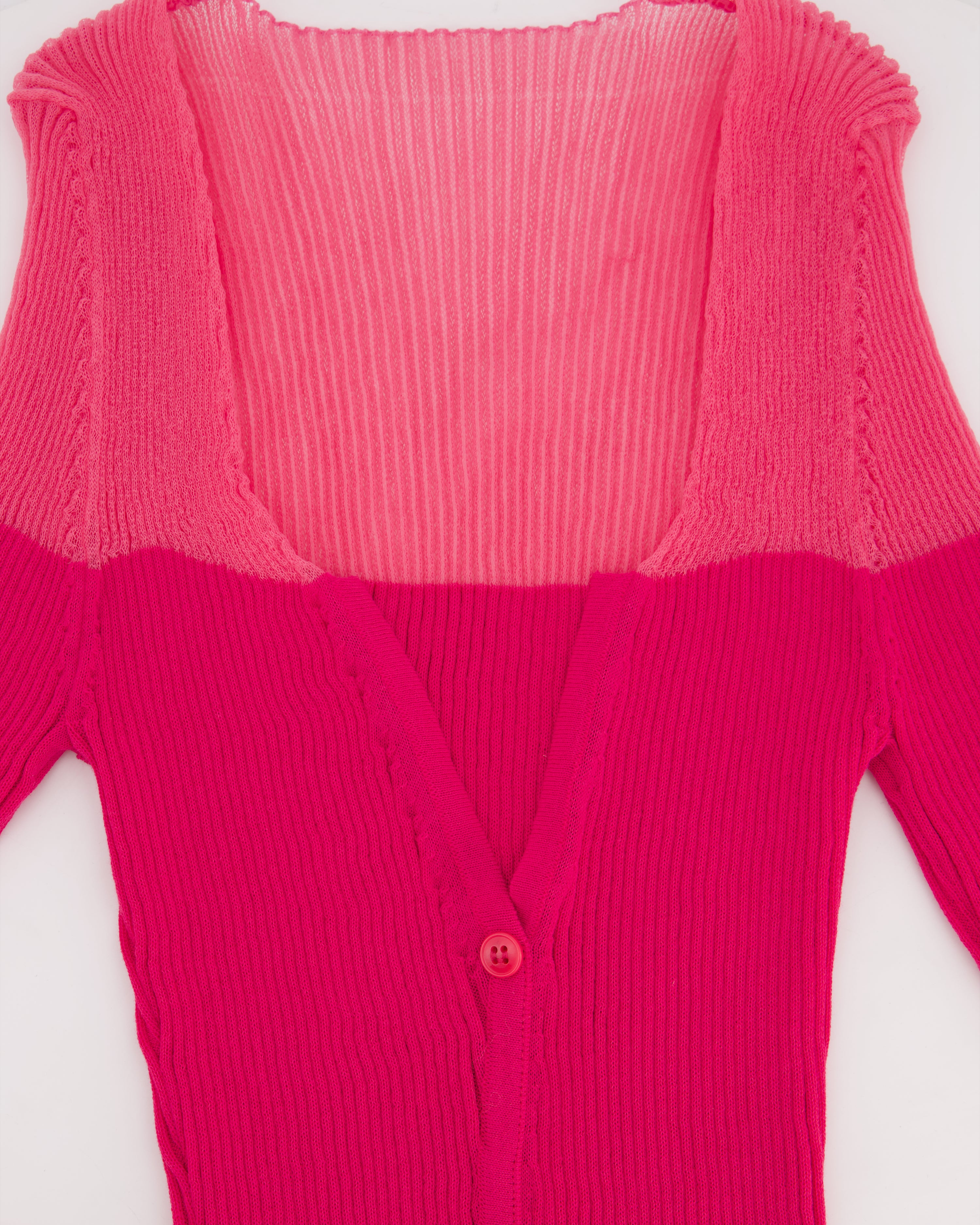 Jacquemus asymmetric pink knit selling top