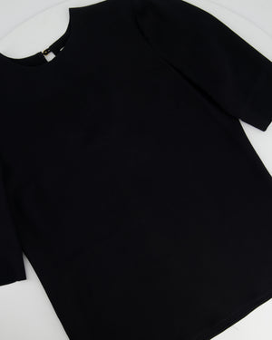 Alessandra Rich Black Short Sleeve Top Size IT 40 - 42 (UK 8-10)