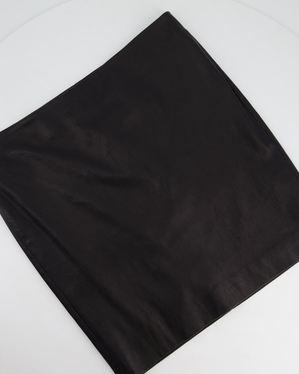 The Row Black Leather Mini Pencil Skirt Size US 2 (UK 6)