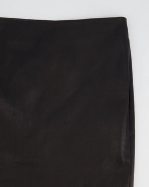 The Row Black Leather Mini Pencil Skirt Size US 2 (UK 6)