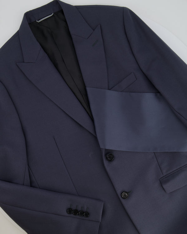 Christian Dior Navy Menswear Single Breasted Blazer with Satin Detail FR 50 (UK 40)