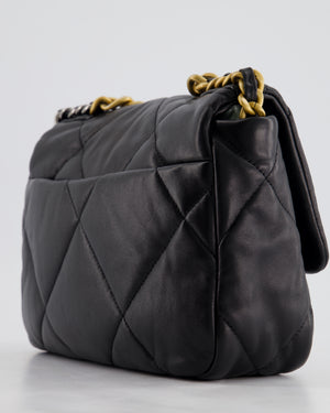 *HOT* Chanel Black Medium 19 Bag in Quilted Goatskin Leather with Mixed Hardware RRP £5,590