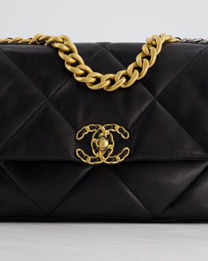 *HOT* Chanel Black Medium 19 Bag in Quilted Goatskin Leather with Mixed Hardware RRP £5,590