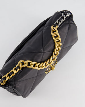 *HOT* Chanel Black Medium 19 Bag in Quilted Goatskin Leather with Mixed Hardware RRP £5,590