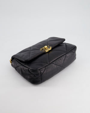 *HOT* Chanel Black Medium 19 Bag in Quilted Goatskin Leather with Mixed Hardware RRP £5,590