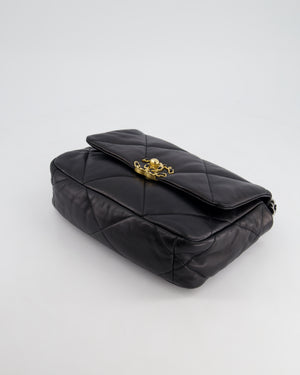 *HOT* Chanel Black Medium 19 Bag in Quilted Goatskin Leather with Mixed Hardware RRP £5,590