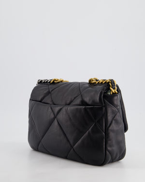 *HOT* Chanel Black Medium 19 Bag in Quilted Goatskin Leather with Mixed Hardware RRP £5,590