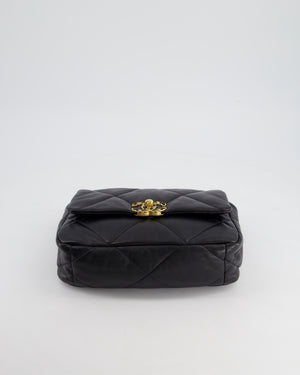 *HOT* Chanel Black Medium 19 Bag in Quilted Goatskin Leather with Mixed Hardware RRP £5,590