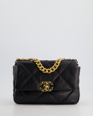 *HOT* Chanel Black Medium 19 Bag in Quilted Goatskin Leather with Mixed Hardware RRP £5,590