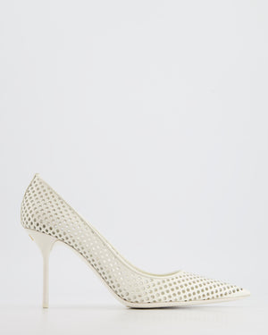 Tom Ford White Perforated Leather Heels Size EU 38