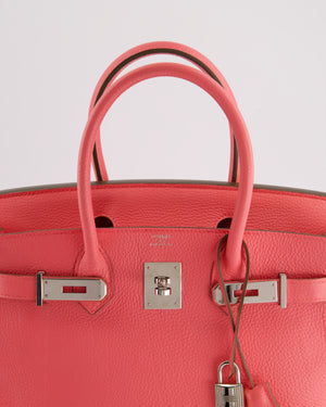 Hermès Birkin 30cm Retourne Bag in Rose Lipstick Togo Leather and Palladium Hardware