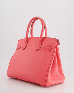 Hermès Birkin 30cm Retourne Bag in Rose Lipstick Togo Leather and Palladium Hardware