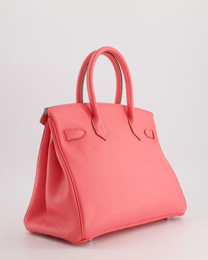 Hermès Birkin 30cm Retourne Bag in Rose Lipstick Togo Leather and Palladium Hardware