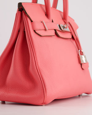 Hermès Birkin 30cm Retourne Bag in Rose Lipstick Togo Leather and Palladium Hardware