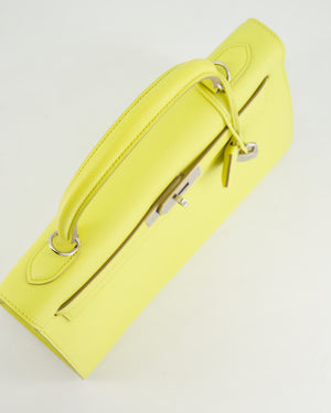 Hermès Kelly 32cm Bag in Lime Epsom Leather with Palladium Hardware