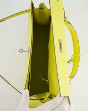 Hermès Kelly 32cm Bag in Lime Epsom Leather with Palladium Hardware