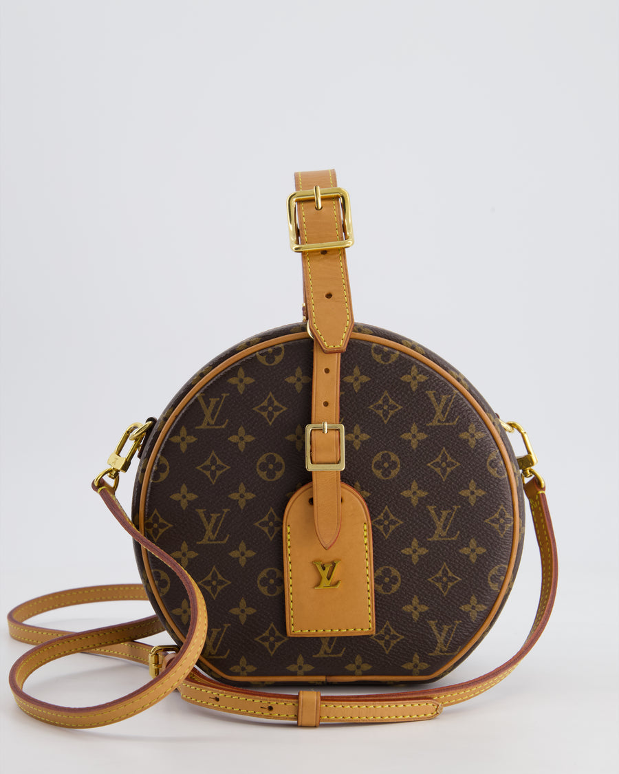 Louis Vuitton Monogram Canvas Petite Boite Chapeau Cross-Body Bag with Gold Hardware