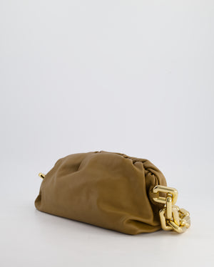 Bottega Veneta Brown Mud Chain Pouch Bag in Nappa Leather with Gold Hardware