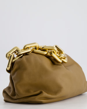 Bottega Veneta Brown Mud Chain Pouch Bag in Nappa Leather with Gold Hardware