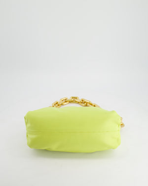 Bottega Veneta Lime Chain Pouch Bag in Nappa Leather with Gold Hardware