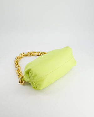 Bottega Veneta Lime Chain Pouch Bag in Nappa Leather with Gold Hardware