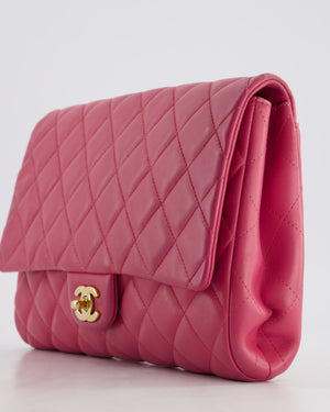 Chanel Pink Timeless Clutch on Chain in Lambskin Leather with Brushed Gold Hardware