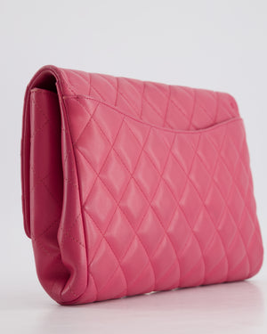 Chanel Pink Timeless Clutch on Chain in Lambskin Leather with Brushed Gold Hardware