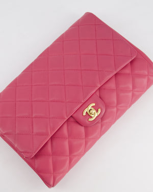 Chanel Pink Timeless Clutch on Chain in Lambskin Leather with Brushed Gold Hardware