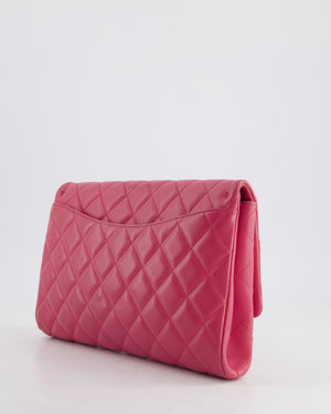 Chanel Pink Timeless Clutch on Chain in Lambskin Leather with Brushed Gold Hardware