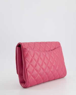 Chanel Pink Timeless Clutch on Chain in Lambskin Leather with Brushed Gold Hardware