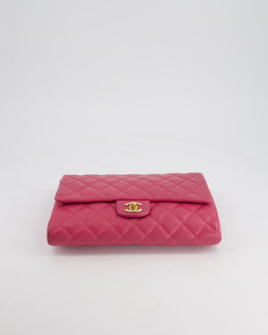 Chanel Pink Timeless Clutch on Chain in Lambskin Leather with Brushed Gold Hardware